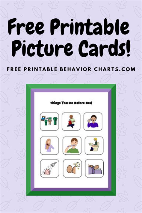 printable picture cards picture cards behavior cards