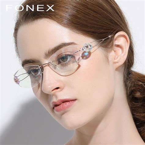 b pure titanium glasses frame women ultralight luxury high quality