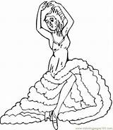 Flamenco Coloring Pages Dancer Getcolorings Printable Color Print sketch template