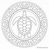 Mandala Turtles Artus Mandalas sketch template