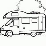 Car Coloring Pages Motorhome Colouring Rv Drawing Camping Camper Caravan Campers Gif Einfach Imprimer Coloriages Wohnmobil Ausmalen Kids Zum Cars sketch template