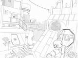 City Drawing Cell Sama Apocalyptic Post Drawings Getdrawings Line sketch template