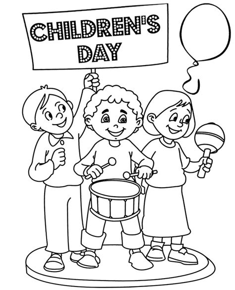 coloring pages childrens day drawing pictures