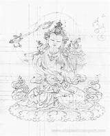 Manjushree Tibetan Buddhist sketch template