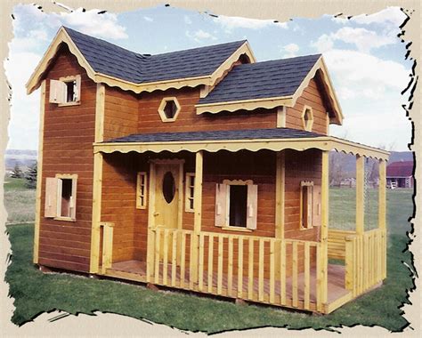 country cottage wooden playhouse