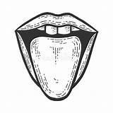 Tongue sketch template