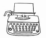 Typewriter Drawing Sketch Escribir Draw Maquina Máquina Dibujos Vintage Typewriters La Máquinas Para Easy Template Clipart Drawings Boceto Paintingvalley Vendimia sketch template