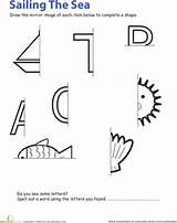 Symmetry Coloring Worksheets Worksheet Shapes Line Symmetrical Reflect Education Halves Two Mirror Math Simple Shape Grade 26kb 382px Will Each sketch template