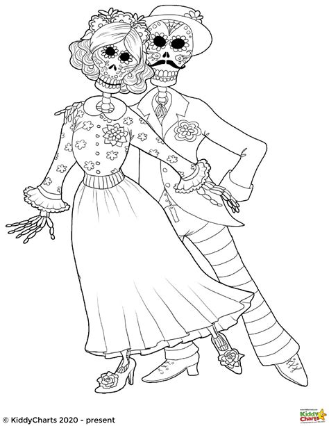 day   dead coloring book printable kiddychartscom