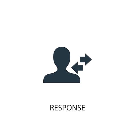 premium vector response icon simple element illustration response concept symbol design