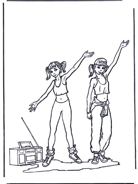 dansen  kleurplaat dansen