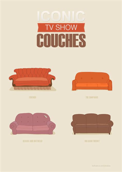 Iconic Tv Show Couches Poster On Behance