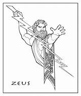 Zeus Coloring Pages Greek Gods Flag Getcolorings Getdrawings Colouring Colorings God sketch template