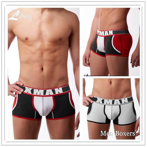 Roupa íntima Masculina Cueca Boxer Sexy Respirável Man Underwear Men F