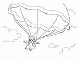 Parachute Coloring 17kb 464px Getdrawings sketch template