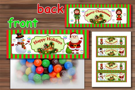 christmas bag toppers printable instant   etsy