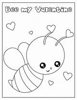 Valentine Bee Partyandbright Leapoffaithcrafting sketch template