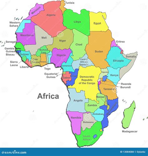 de kaart van afrika vector illustratie illustratie bestaande uit zuiden