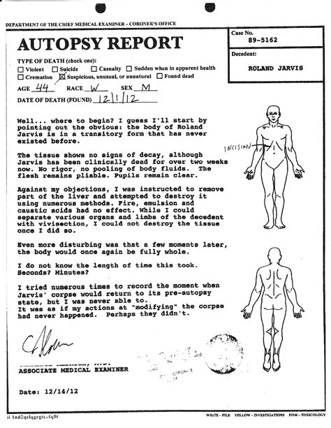 autopsy report template  word  documents sexiz pix