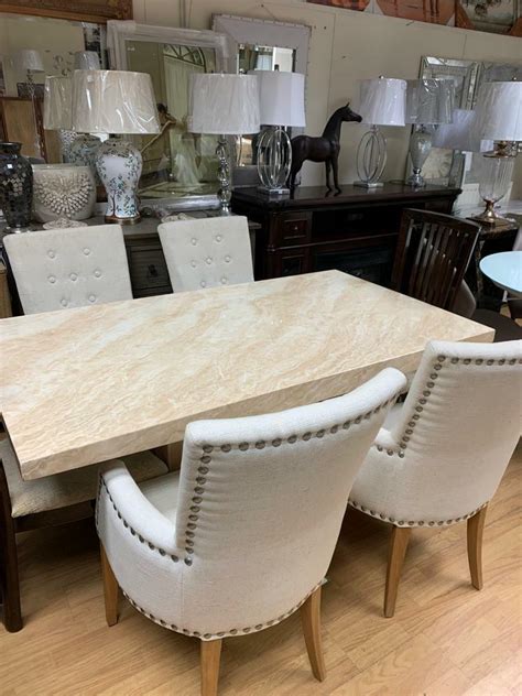 cream marble effect dining table  nottingham nottinghamshire gumtree