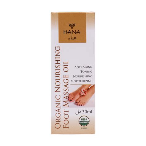 buy hana organic nourishing foot massage oil 30ml online