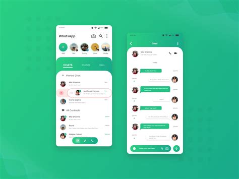 whatsapp redesign  geetanshi rathore   android app design redesign app design