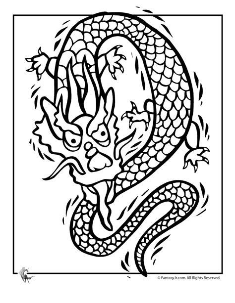 chinese dragon coloring pages    print