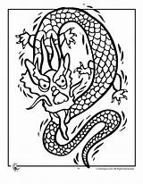 Chinos Dragones sketch template