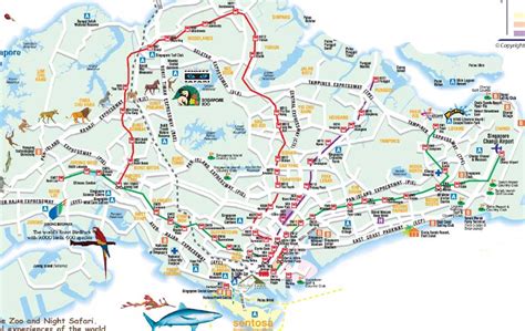Map Of Singapore Tourist Travelquaz