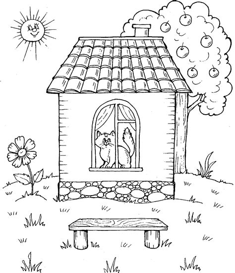 houses coloring pages  collection  images  childrens creativity