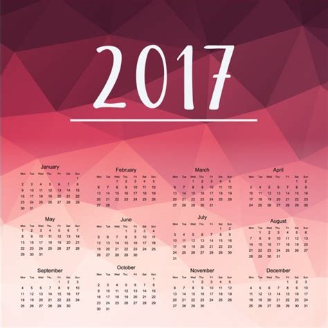 vector polygonal calendar design
