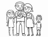 Familia Colorare Coloring Unida Disegni Familias Coloringcrew Persone Hijos Perfecta Acolore Família sketch template