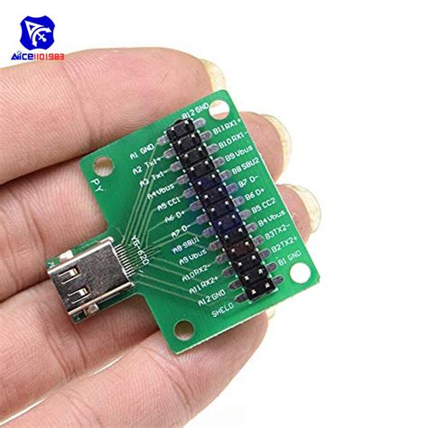 Usb 3 1 Type C Cable Test Board 24 Pin Type C Female Plug Jack To Dip