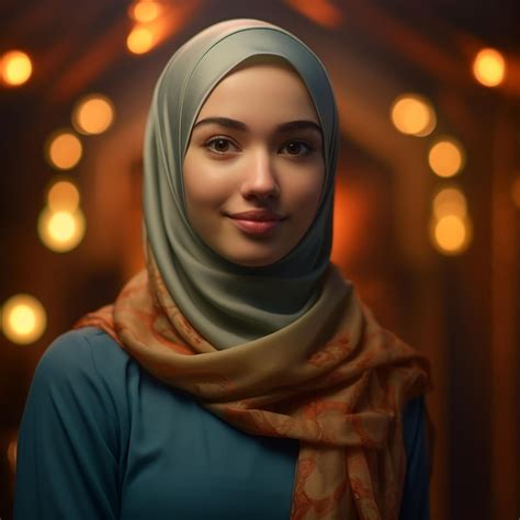 premium ai image photo beautiful woman wearing hijab