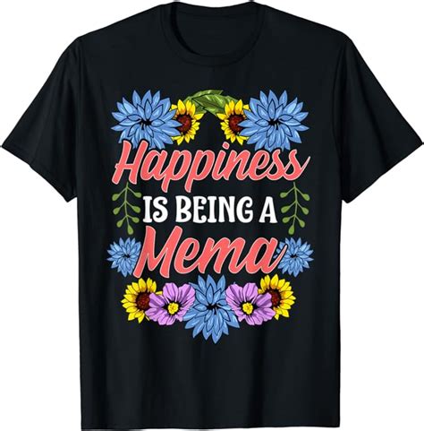 amazoncom happiness    mema shirt cute floral mothers day