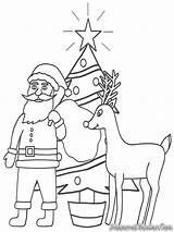 Natal Mewarnai Diwarnai Hadiah Pohon Rusa Sekolah Membawakan Kutub sketch template