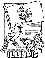 Illinois Coloring Pages Crayola State Flag Printable Color Sheets Au States sketch template