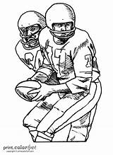 Football Players Coloring Pages Print Color Team Printcolorfun sketch template