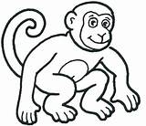 Coloring Pages Monkey Hanging Getcolorings sketch template