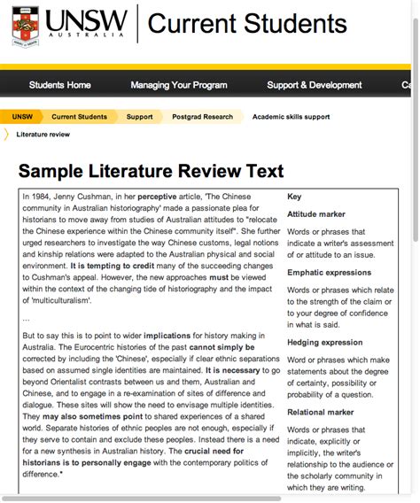 sample literature review text unsw current students essay writing