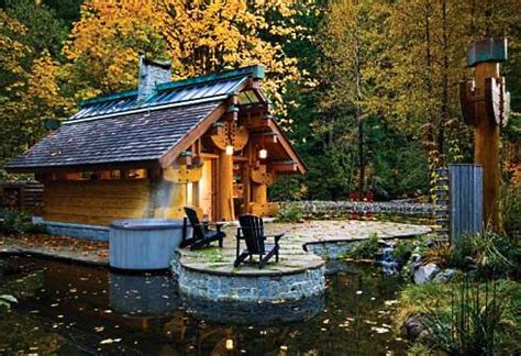 small log cabin simply serene