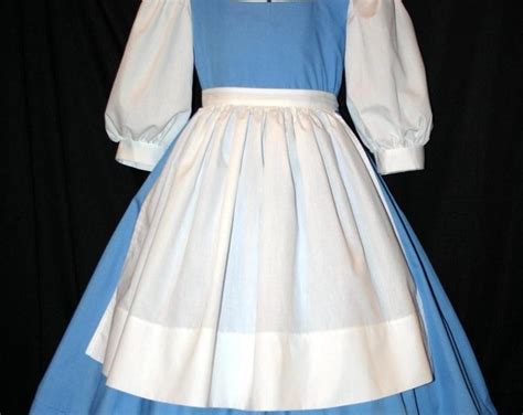 disney belle blue provincial 4 pc costume dress set etsy