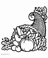 Coloring Pages Thanksgiving Cornucopia Printable Color Turkey Kids Print Help Sheets Printables Colouring Printing Word Holiday Happy sketch template