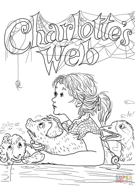 charlottes web coloring page  printable coloring pages camping