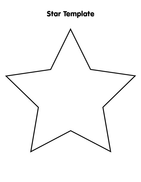 printable  point star template clip art library