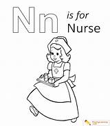 Nurse Coloring Letter Printable Uppercase Lowercase Through Kids Date Playinglearning Sheet sketch template