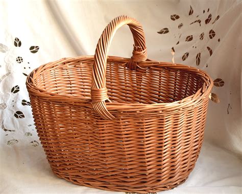 large oval basket large wicker basket handwoven basket singapore