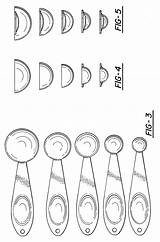 Patents Measuring Spoon Drawing sketch template