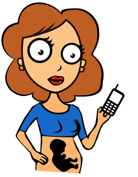 Download Cartoon Pregnant Mom On Phone