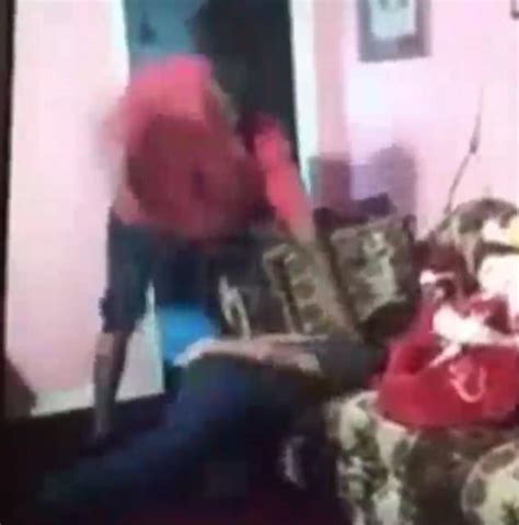 horrifying video  father beating girl  belt